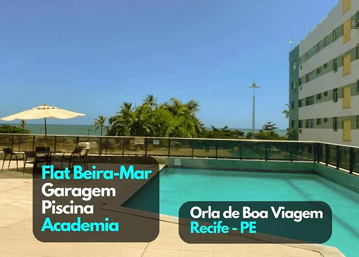 Flat Beira Mar Academia Piscina Boa Viagem Recife - Com Cafe Da Manha Opcional